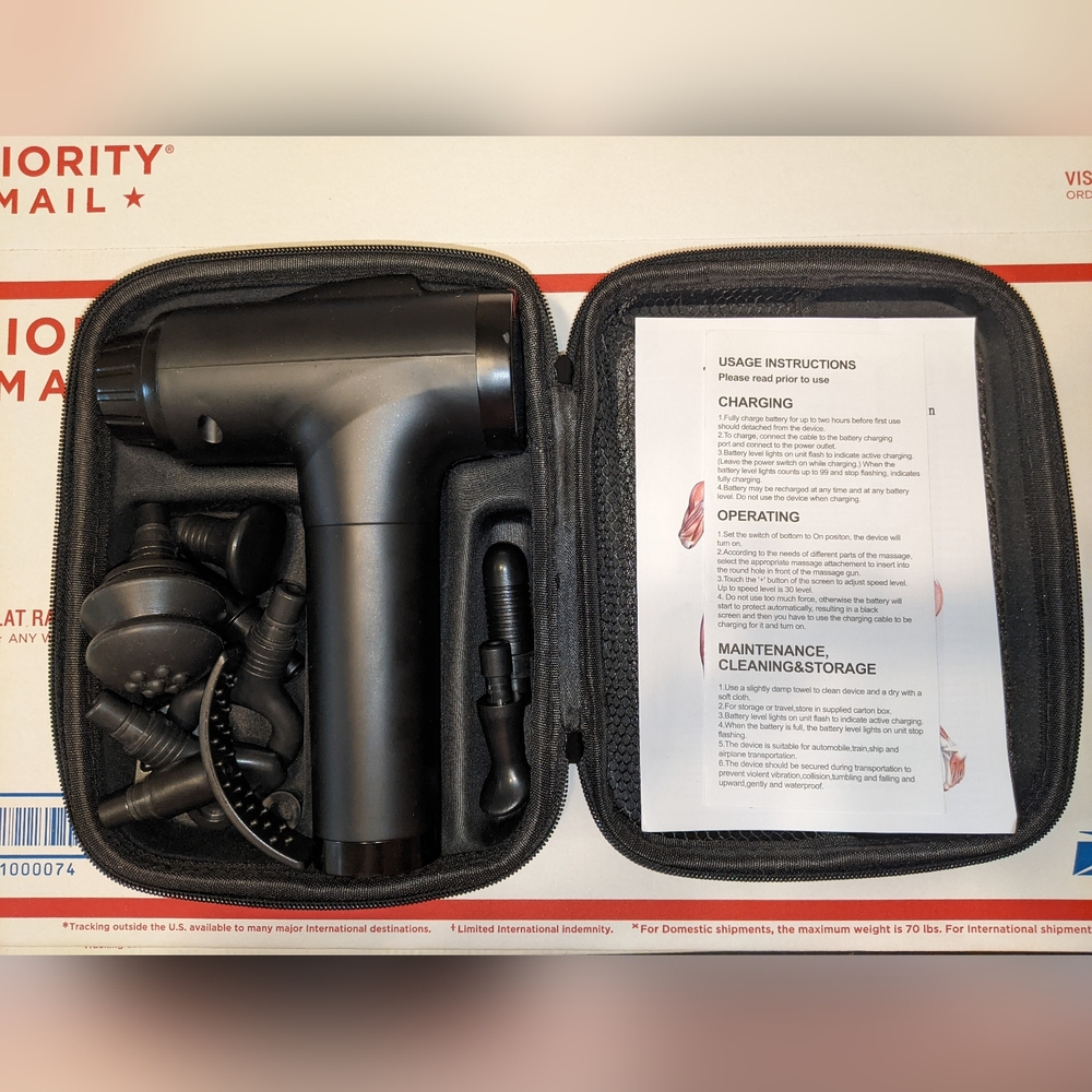 Olsky Massage Gun Cordless Handheld 12 Heads for Full Body Pain Relief